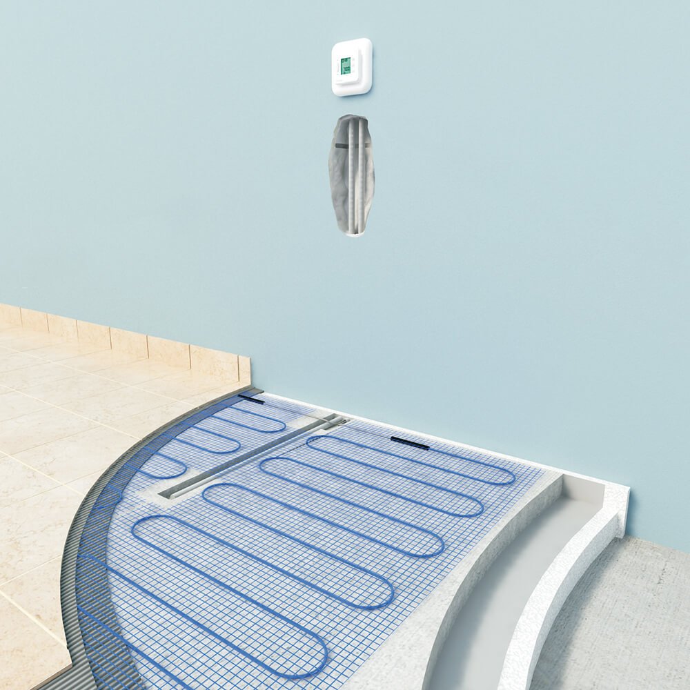 incalzire electrica in pardoseala, in sectiune