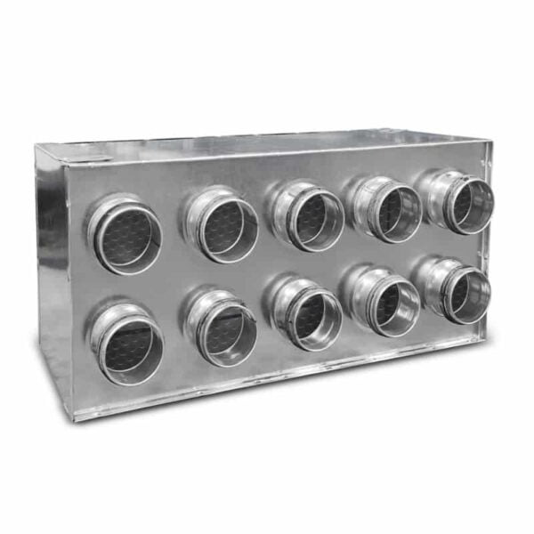 Distribuitor ventilatie metalic cu 10,12,14 racorduri alnor