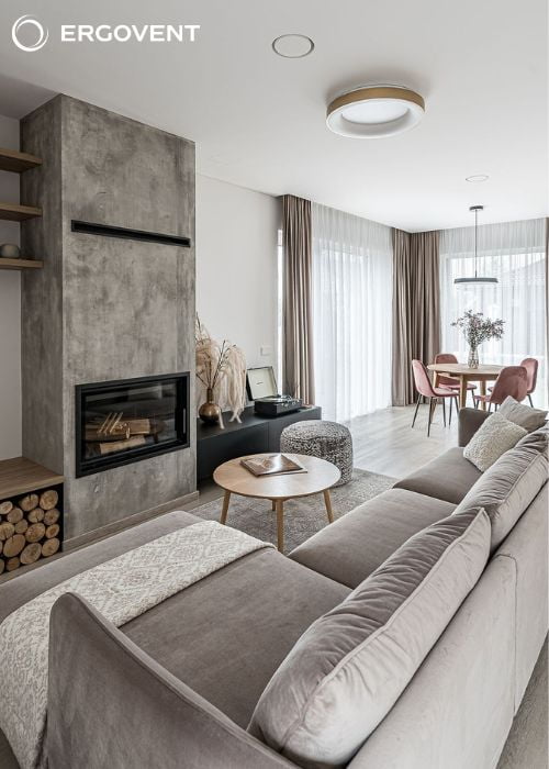 idei decorare perete, anemostat difuzor ergovent