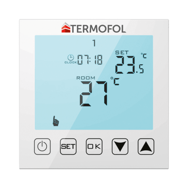 termostat incalzire pardoseala electrica Termofol alb