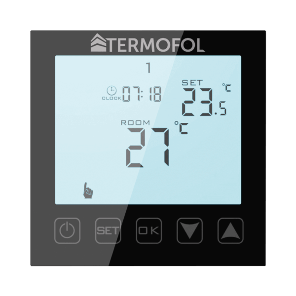 termostat incalzire pardoseala electrica Termofol negru
