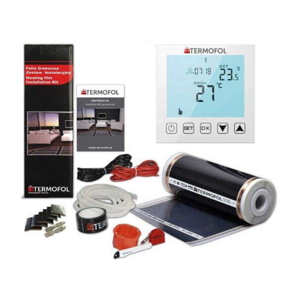 folie carbon incalzire pardoseala electrica set montaj cu termostat H1