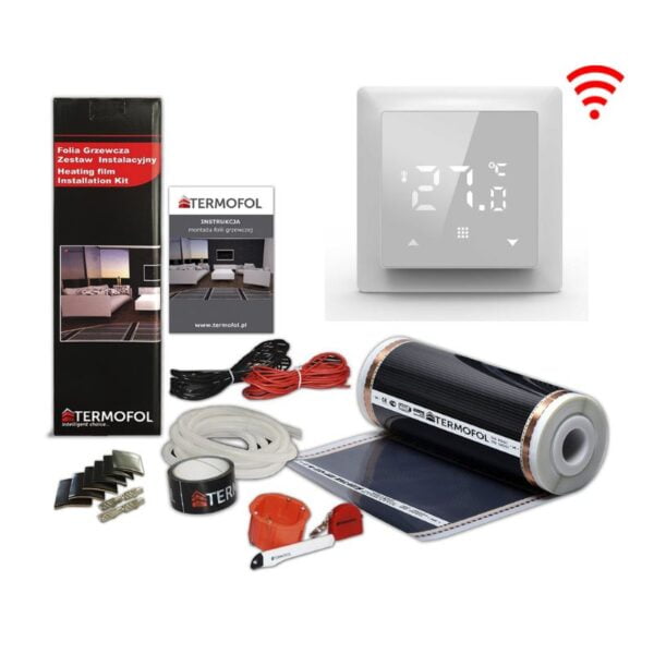 folie carbon incalzire pardoseala electrica set montaj cu termostat H5wifi